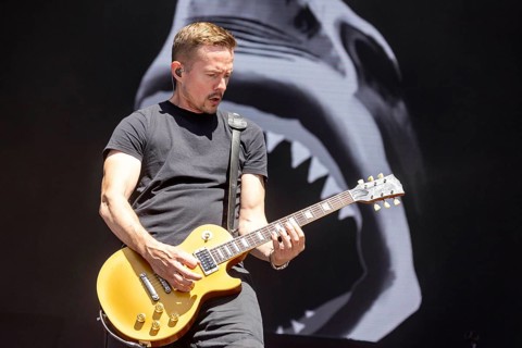 Adenau, Germany, 9 June 2024: H-Blockx (Tim Tinte Humpe, guitarist) play at Rock am Ring. The