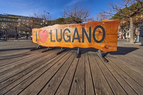 I Love Fotopoint, wooden planks, general architecture, frog perspective, blue sky, veil clouds,