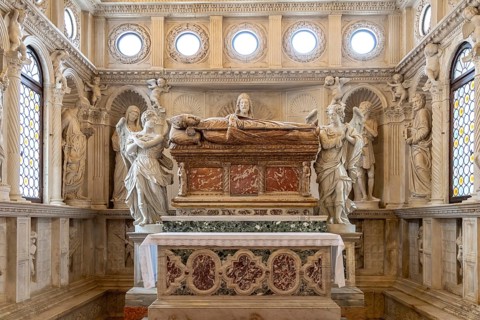 Chapel of St John in the interior of the Cathedral of St Laurence in Trogir, Croatia, Europe