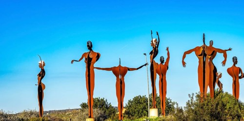 Art in the roundabout, Majorca, Spain, Europe