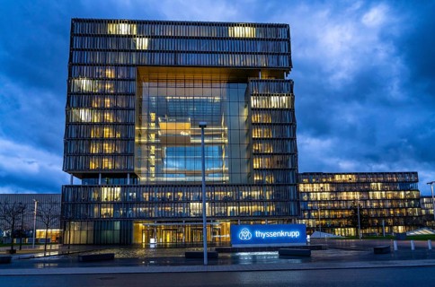 The Ruhr Tech Campus Essen, formerly the Thyssenkrupp Campus, headquarters of Thyssenkrupp,
