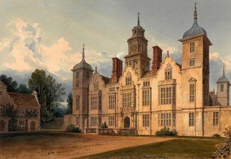 South Front of Blickling Hall, Norfolk, the Seat of the Lord Suffield, England, digitally restored