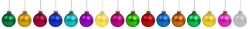 Christmas baubles Christmas decoration baubles ball banner in a row clipping in Stuttgart, Germany,