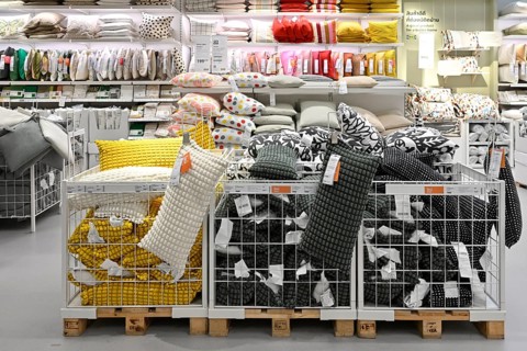 Ikea showroom cushions