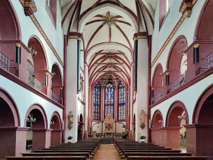 Interior of the Church of Our Lady, Old Town, Koblenz, Rhineland-Palatinate, Germany, Europe