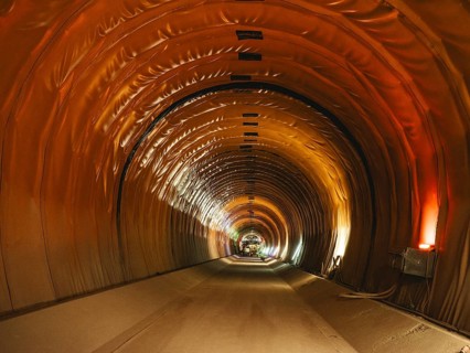 Lined tunnel section in construction lot H53, Brenner Base Tunnel, Wolf, Tyrol, Austria, Europe