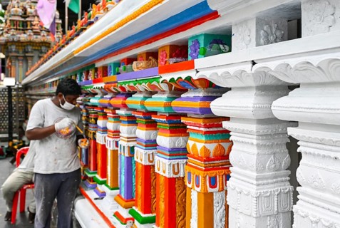 Temple wall painting