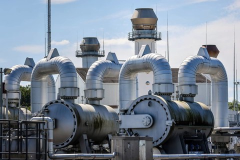 Werne, North Rhine-Westphalia, Germany, compressor stadium and pumping station for natural gas.