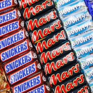 Mars Incorporated products such as Snickers chocolate bars, Twix, Milky Way and Bounty bars as a