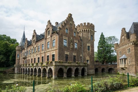 Moated castle, Schloss Paffendorf, Bergheim, Rhine-Erft district, North Rhine-Westphalia, Germany,