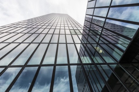 Modern architecture, high-rise building, Messeturm, Basel, Canton of Basel-Stadt, Switzerland,