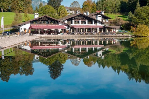Gasthaus am Rießersee, Garmisch-Partenkirchen, Werdenfelser Land, Oberland, Bavaria, Germany,