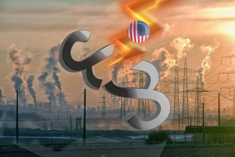 Symbolic image, EU and Germany under political pressure, industry, Donald Trump, tariff threats,