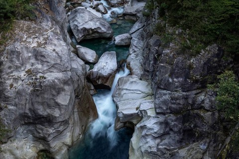 Rocks, rock formations, Verzasca River, near Lavertezzo, Verzasca Valley, Valle Verzasca, Canton