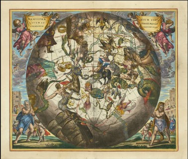Haemisphaerium Stellatum Australe Cum Aequali Sphaerarum Proportione, 1660, digitally improved