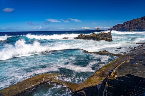 Natural swimming pool Piscina Natural La Maceta, El Hierro, Canary Islands, Spain, Europe