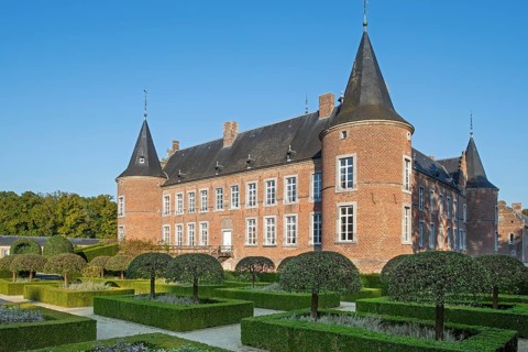 Commandery of Alden Biesen and French garden, 16th-century moated castle at Rijkhoven, Bilzen,