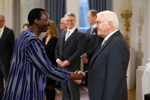 Toro Justin Ouoro Burkina Faso is received by Frank-Walter Steinmeier (President of the Federal