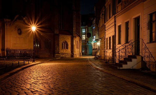 Night shots, Nikolai neighbourhood, Berlin, Germany, Europe