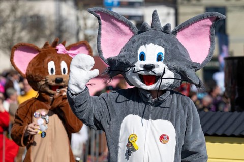 Carnival revellers Tom & Jerry