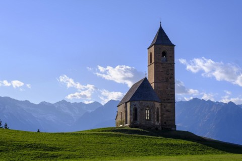 St. Kathrein Church, Hafling, Meran, South Tyrol, Italy, Europe