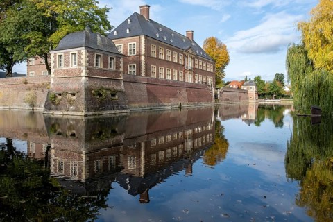Ahaus Baroque and moated castle, today the seat of the Ahaus Technical Academy, Ahaus,
