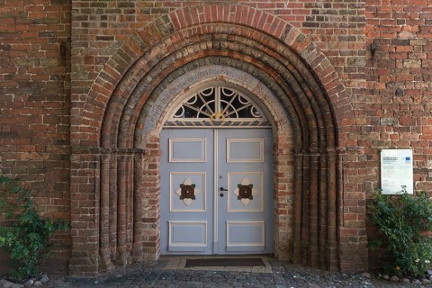 Entrance portal of the church of the former convent of the Benedictine nuns 13th century, Kirchpl.