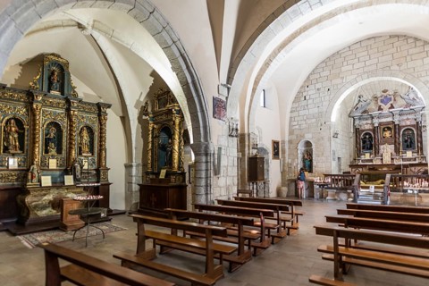 Interior view of the church, Chiesa del Purgatorio, old town centre, Castelsardo, Sardinia, Italy,