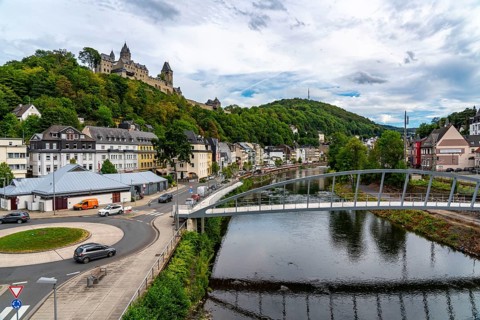 The town of Altena in the Sauerland, Märkischer Kreis, Altena Castle, the first German youth