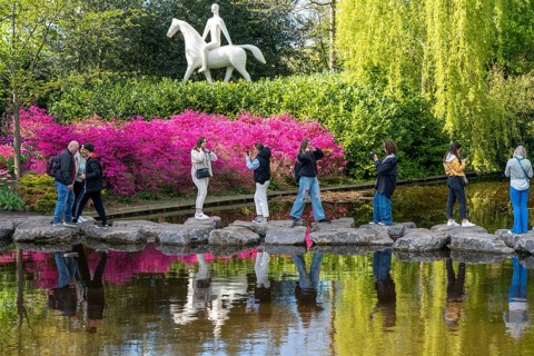 The Keukenhof, gardens, amusement park, spring park, spring flower show, near Lisse, South Holland,
