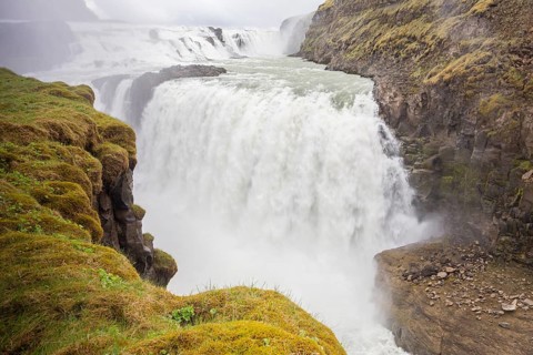 Gullfoss waterfall. A waterfall located in the canyon of the Hvítá river in southwest Iceland