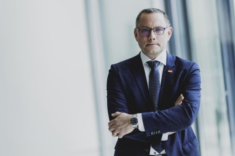 Tino Chrupalla, Federal Chairman of the AfD (Alternative for Germany), recorded in front of the