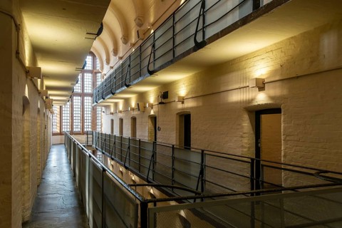 Interior of Victorian jail museum, Lincoln Castle, city of Lincoln, Lincolnshire, England, UK