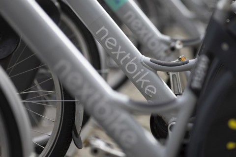 Bikesharing bicycles from the provider nextbike in Berlin, 08/04/2024