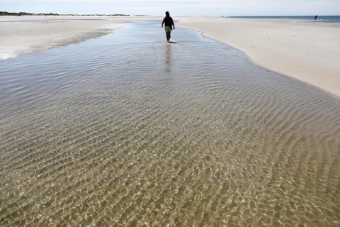 Beach coasts on the island of Amrum, Norddorf, 15.06.2020