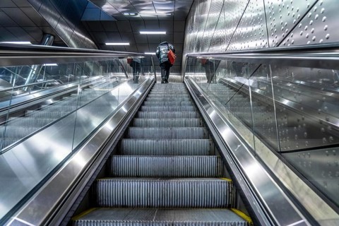 Modern underground station of the Wehrhahn line, Benrather Straße, 6 new stations, opened in 2016,