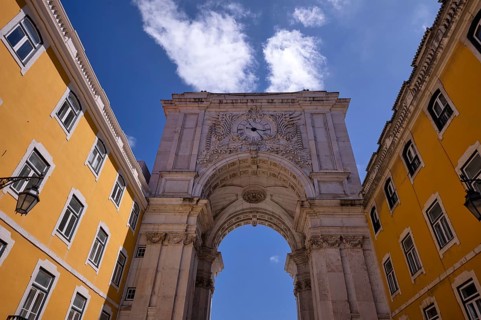 Arco da Rua Augusta, Arc de Triomphe, Praça do Comércio Square, Baixa, Lisbon, Portugal, Europe