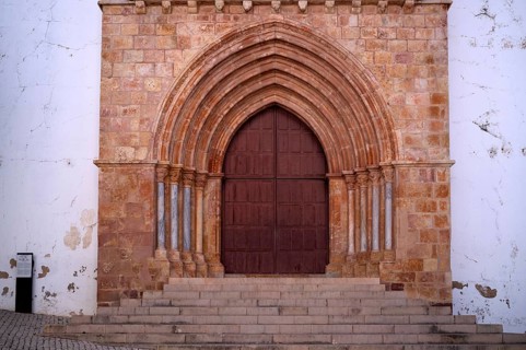 Silves, entrance portal, cathedral, Sé Catedral de Silves, Algarve, Portugal, Europe