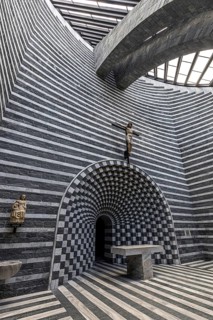 Chiesa di San Giovanni Battista, interior view, architect Mario Botta, Mogno, near Fusio,