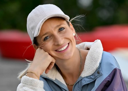 Young woman, blonde, portrait, baseball cap, smiling, Stuttgart, Baden-Württemberg, Germany, Europe