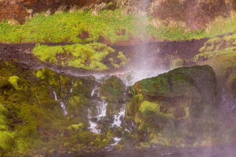 Waterfall Seljalandsfoss, 60 m high, located in southern iceland