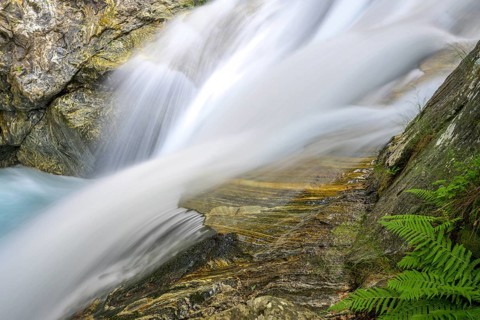 Beautiful stone structures at the Gesso della Barra torrent, Entracque, province of Cuneo, Italy,