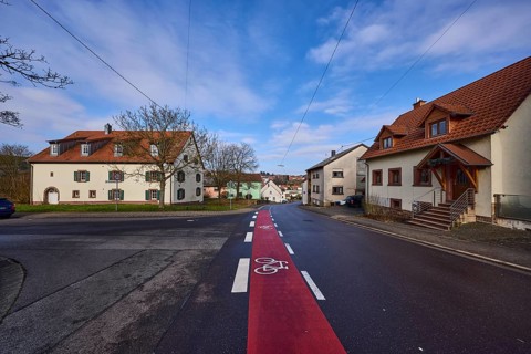 Farmhouse Uchtelfangen, listed building, shepherd's house, historical, meadow, blue sky with