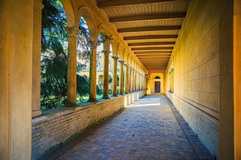 Church of Peace with Emperor Friedrich Mausoleum in Sanssouci Palace Park in Potsdam, Germany,