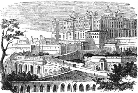 Residence of the King, Palacio Real, Royal Palace in the Spanish capital Madrid, architectural