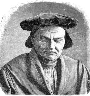 Death mask of Martin Luther (1483, 1546) portrait after Lucas Cranach, reformer, Augustinian monk,