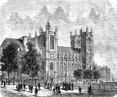 Westminster Abbey, Abbey in London, The Collegiate Church of St Peter, Westminster, many people,