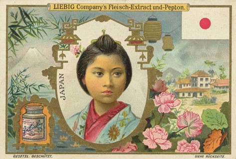 Series Children from foreign countries, Japan, Liebig picture, digitally restored reproduction of a