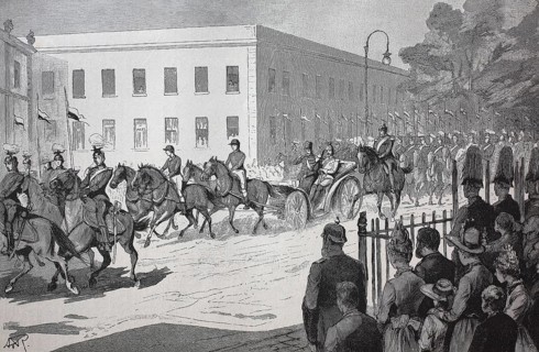 The entry of the Shah of Persia Naser ad-Din Shah into Berlin, 1873, During his stay in Berlin he