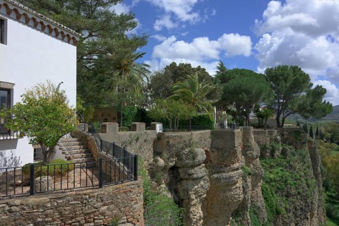 View of the garden in the Palacio de Mondragon, Ronda City Museum, Malaga, Spain, Europe